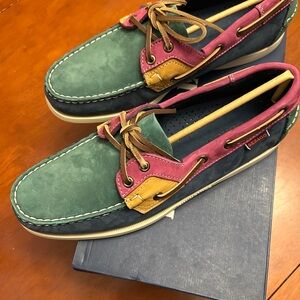 Sebago Blue and Brown Boat Shoes